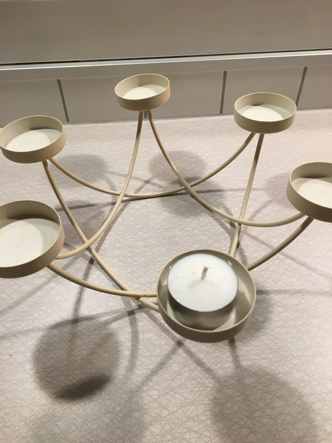 Ljushållare Emaljerad värmeljus 6 ljus