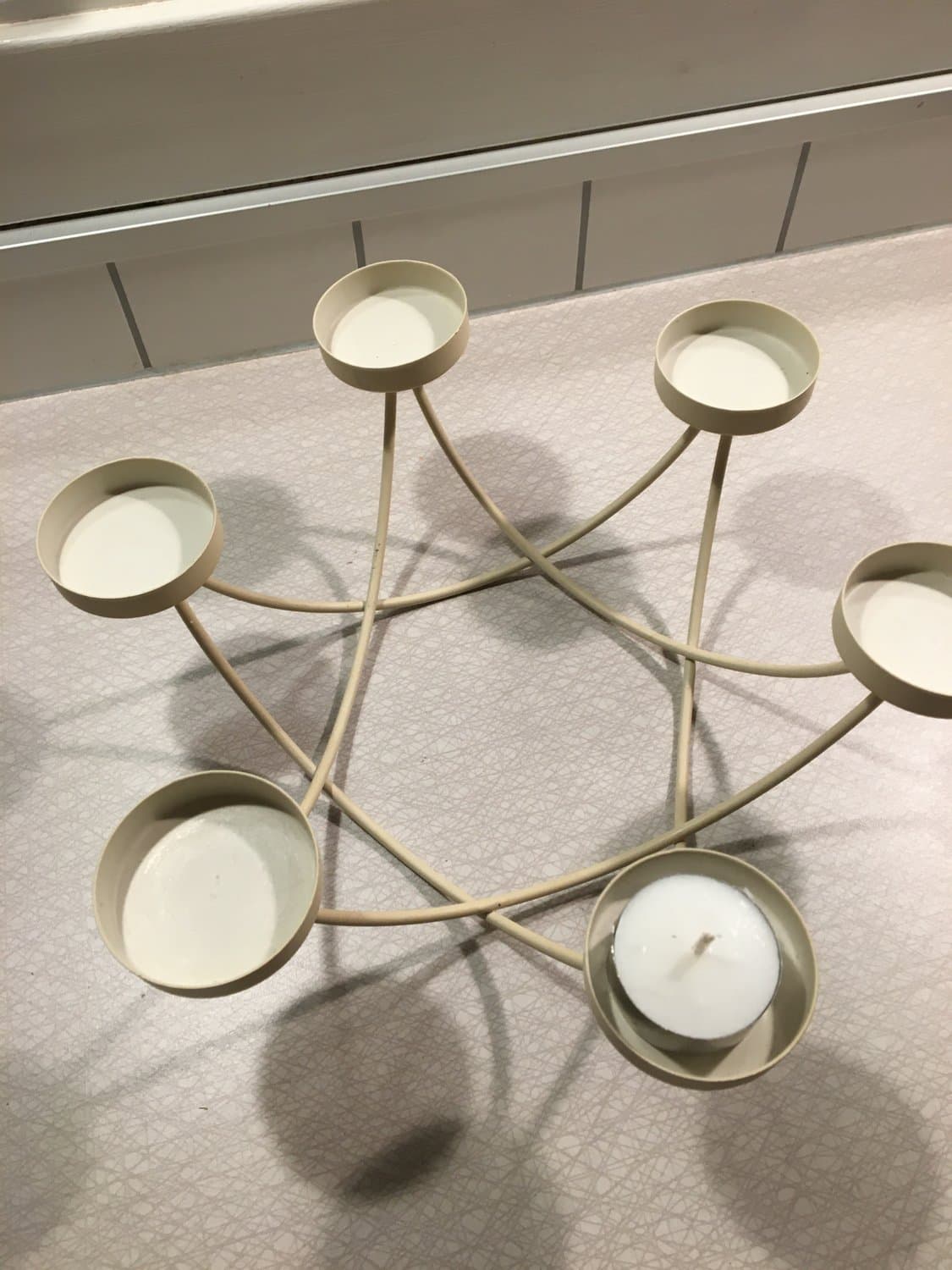 Ljushållare Emaljerad värmeljus 6 ljus