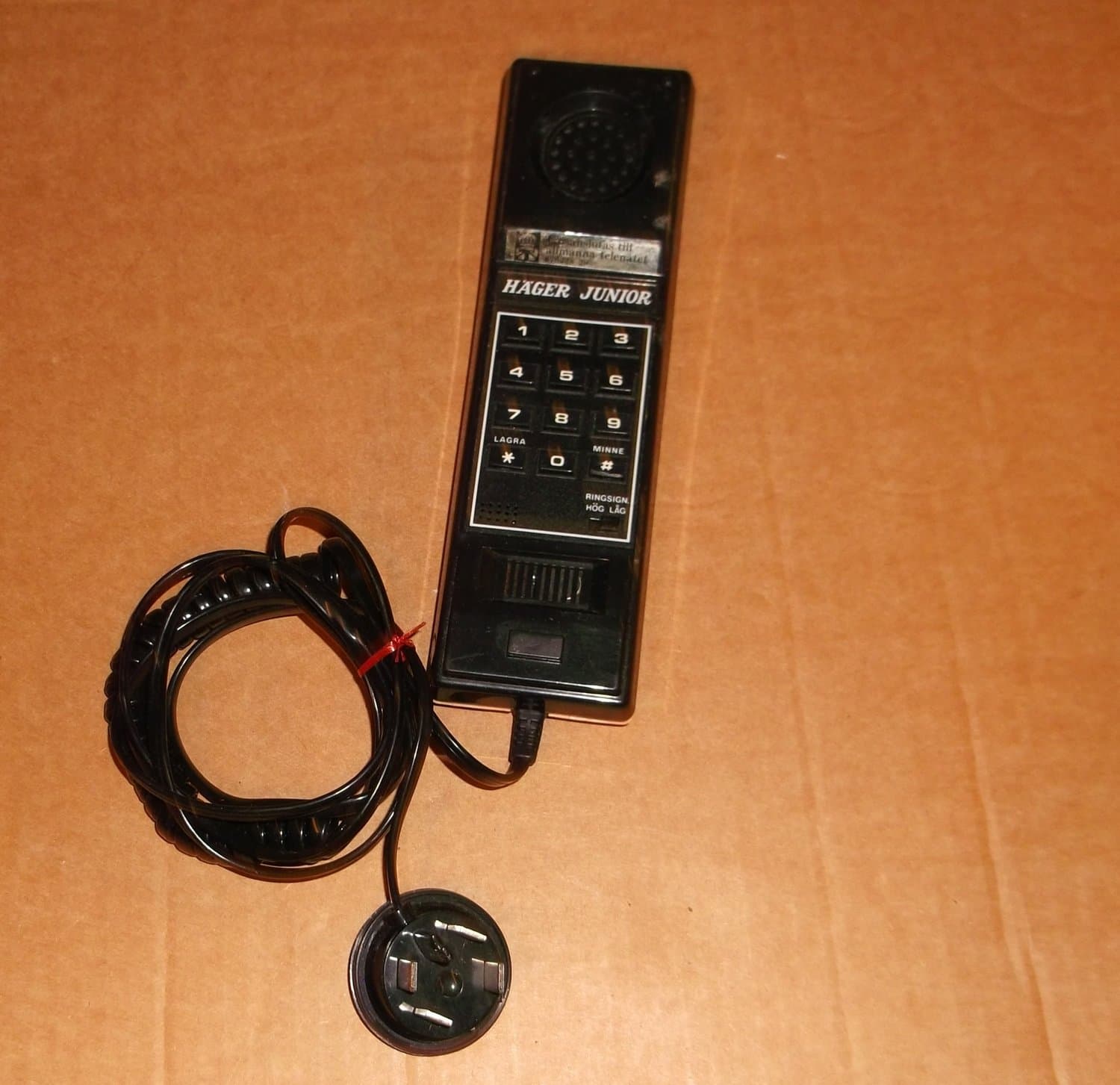 Telefon Häger Junior Gul knappar plast analog