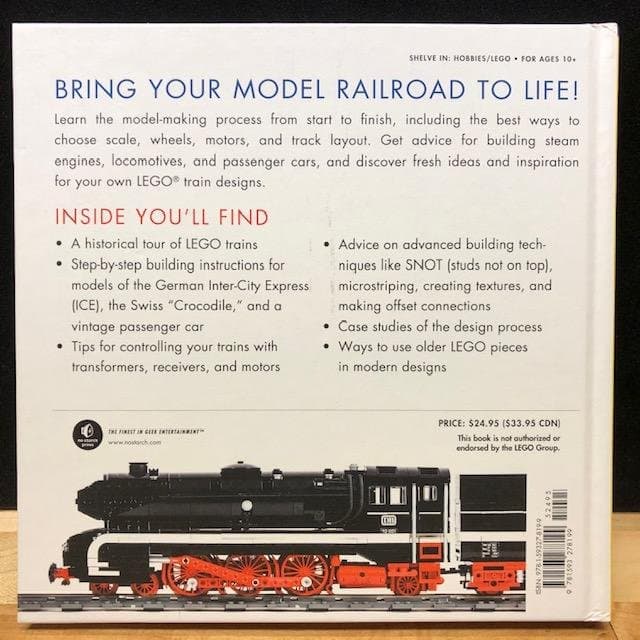 LEGO bok på engelska "The LEGO Trains Book" - från 2017, oanvänd!