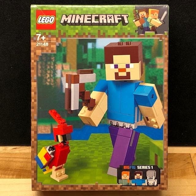 LEGO Minecraft 21148 "BigFig Steve med papegoja" - från 2019, Oöppnad/förseglad!