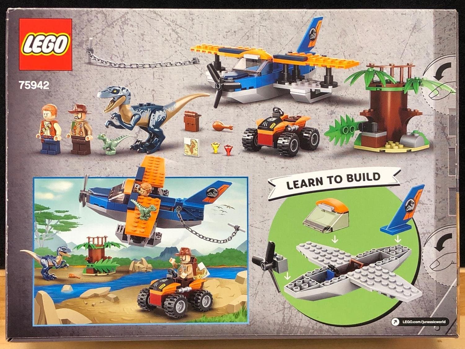 LEGO Jurassic World 75942 "Räddningsuppdrag med biplan" -från 2020, oöppnad!