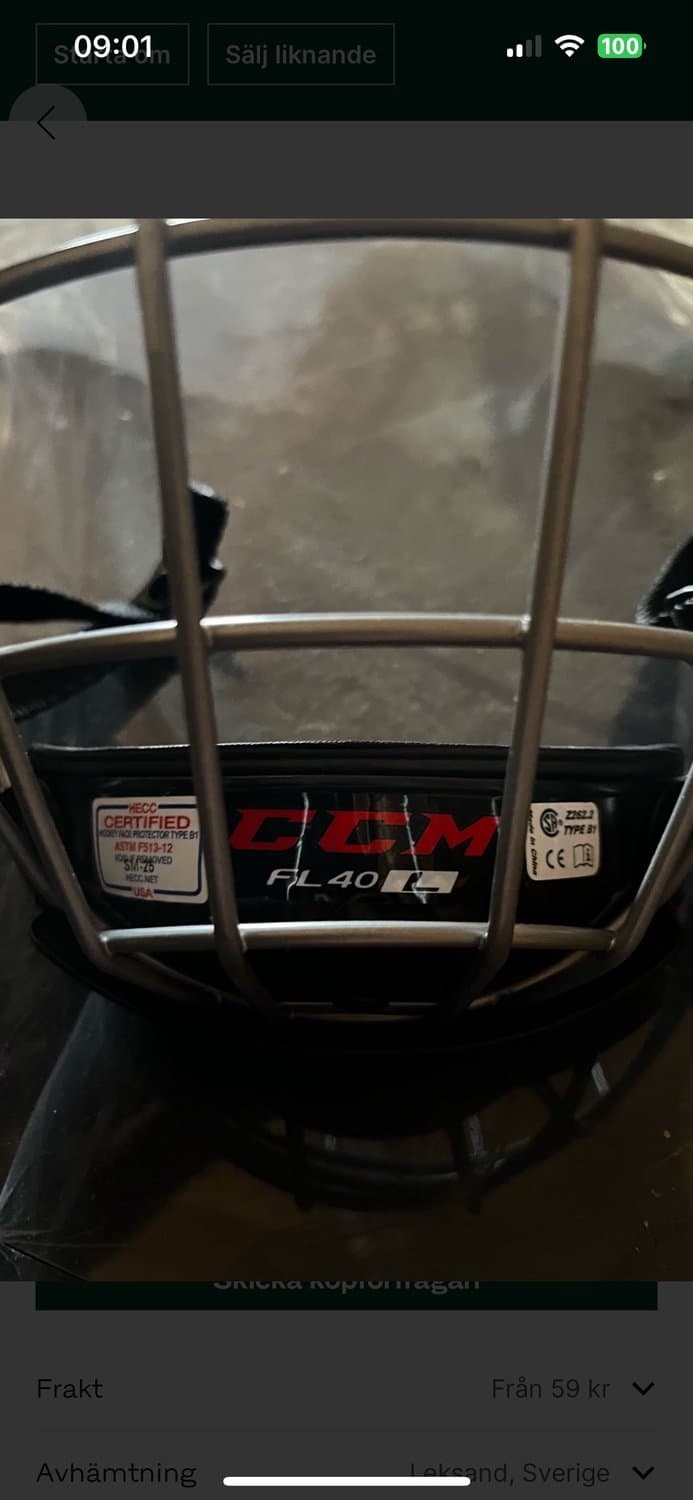 Hockey nytt galler ccm stl l