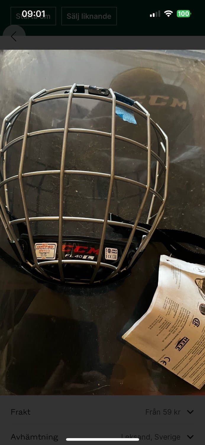 Hockey nytt galler ccm stl l