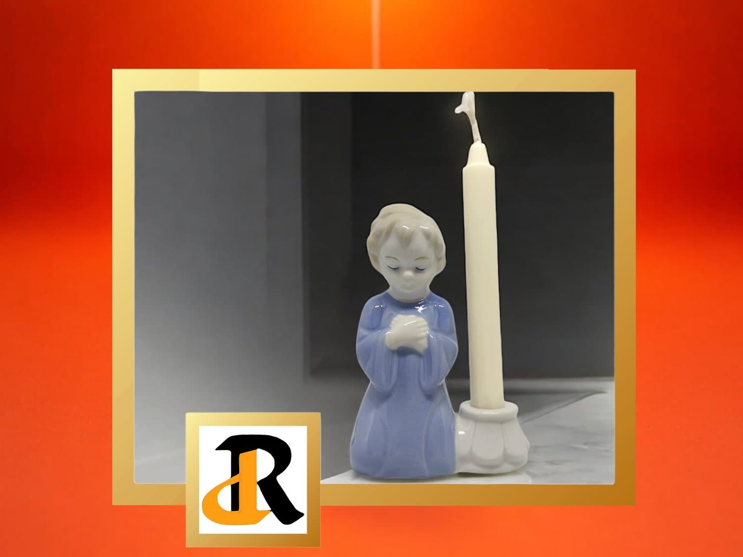 Porslins pojke ljushållare från 60 talet.