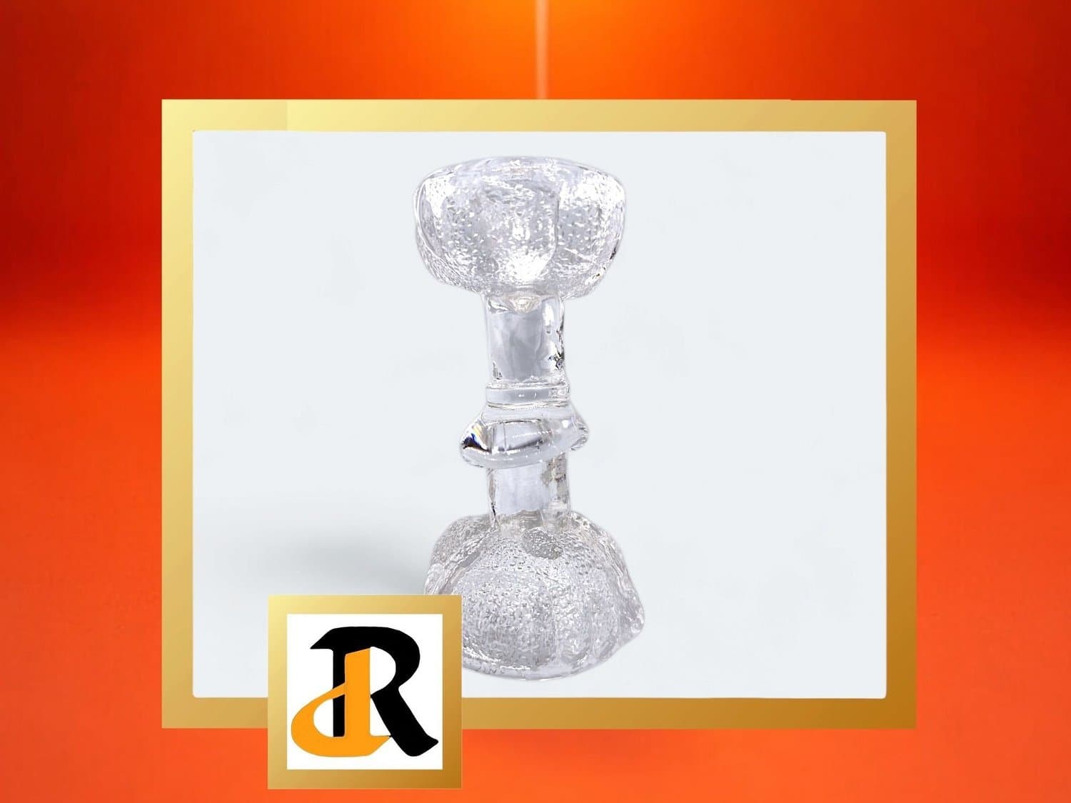 Kosta Boda ljusstake i klarglas.