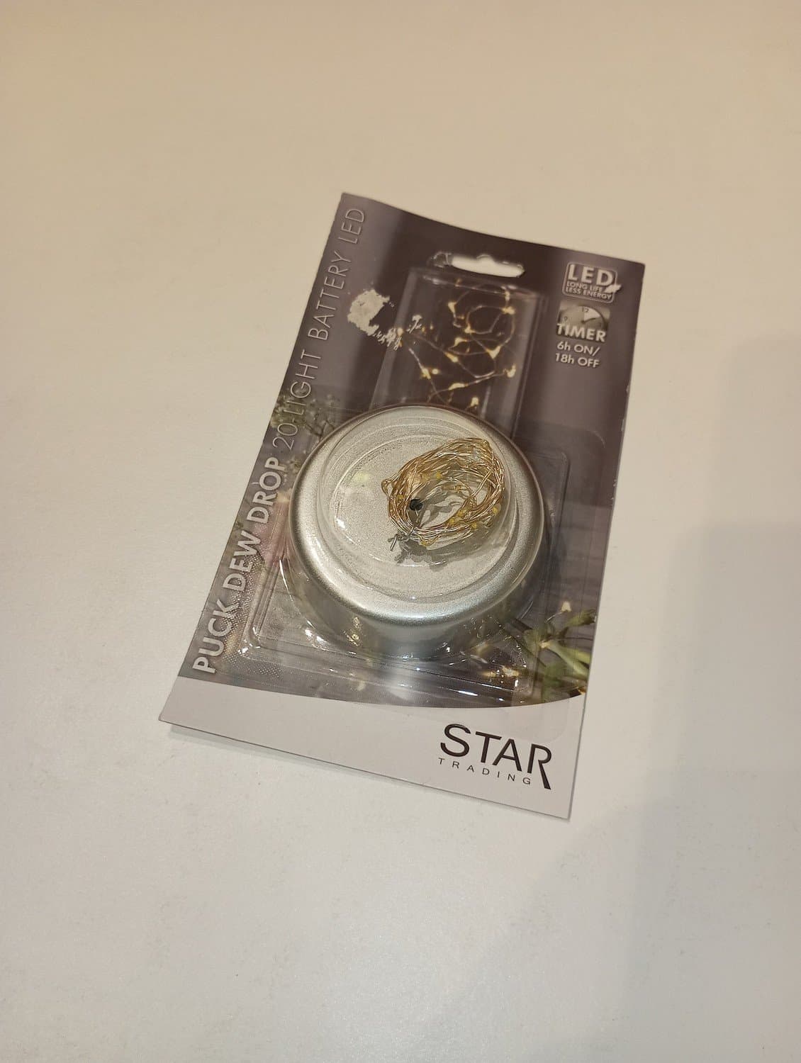 Puck Dew Drop 20 Light LED inomhus ljus slinga art no 728-18 batteridriven NY!