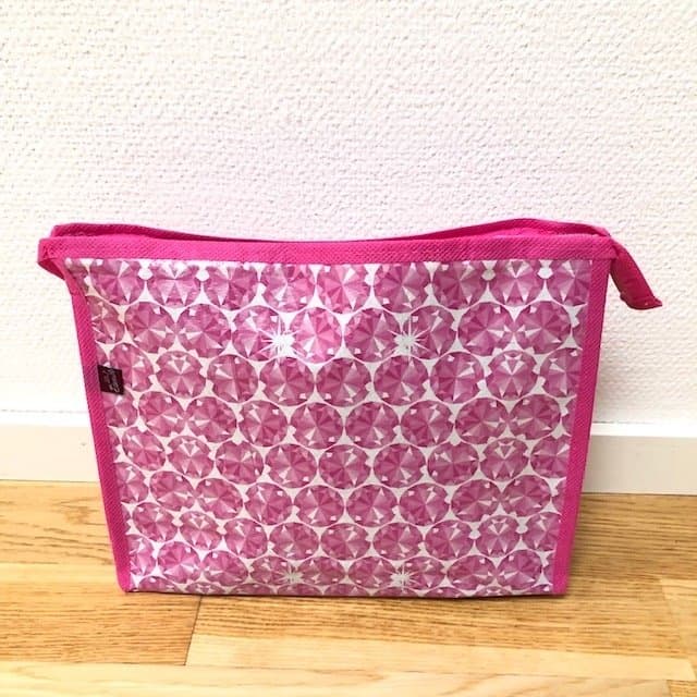 SO Eternal pink diamond pattern wet bikini/cosmetic bag -NEW