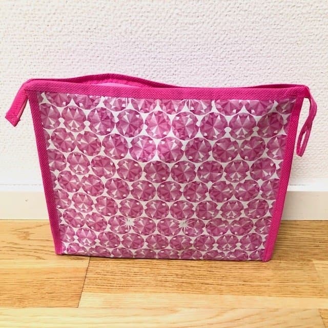 SO Eternal pink diamond pattern wet bikini/cosmetic bag -NEW