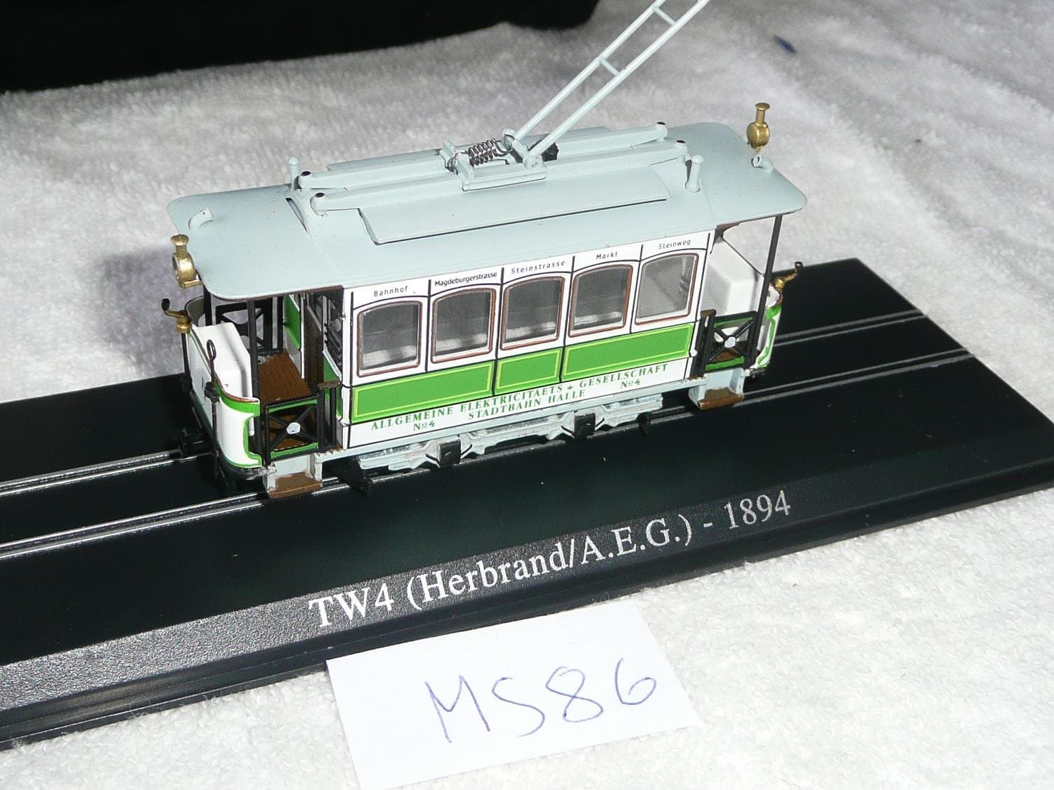 Modellspårvagn H0 Spårvagn, Halle, TW4 (Herbrand/AEG) - 1894 .