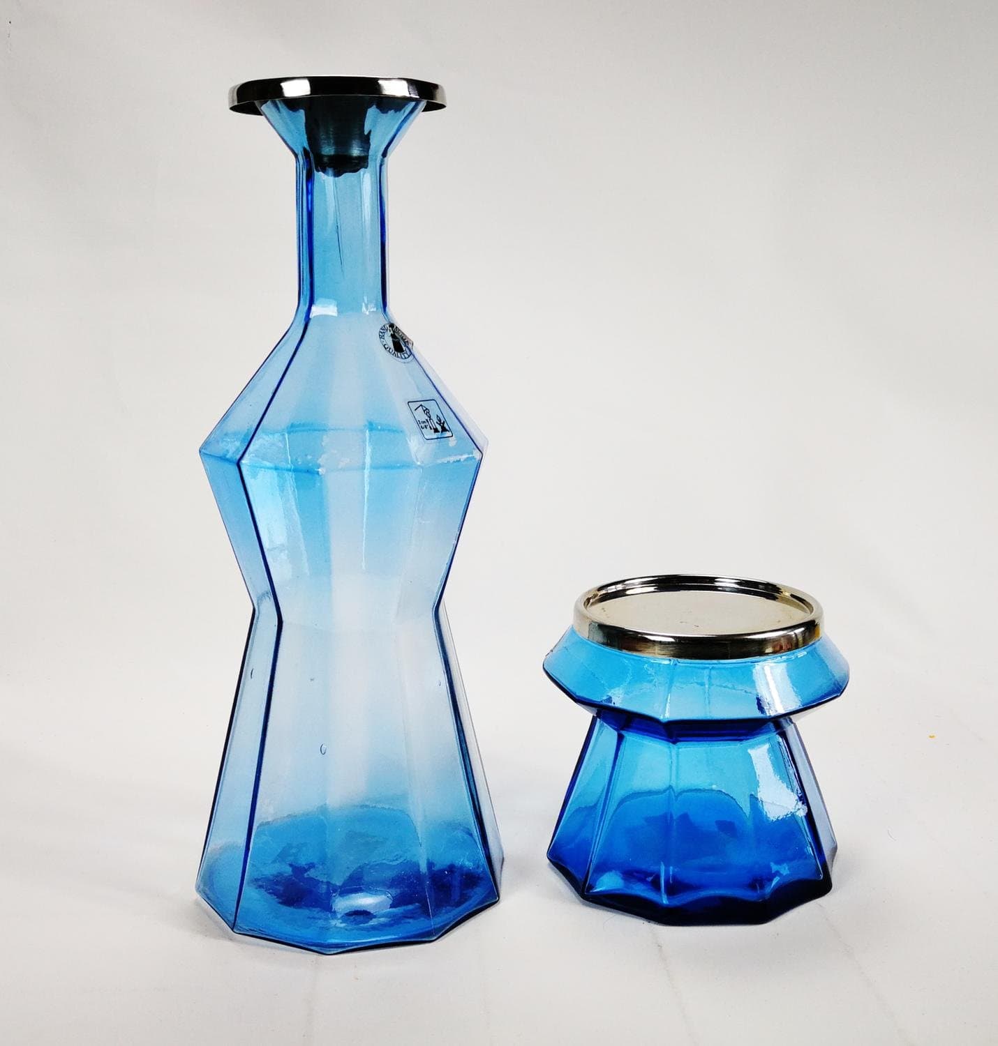 Ljustake - Ikea Bortglömd i glas (Hand Made Quality "Blå Kollektion" Ljusstakar)