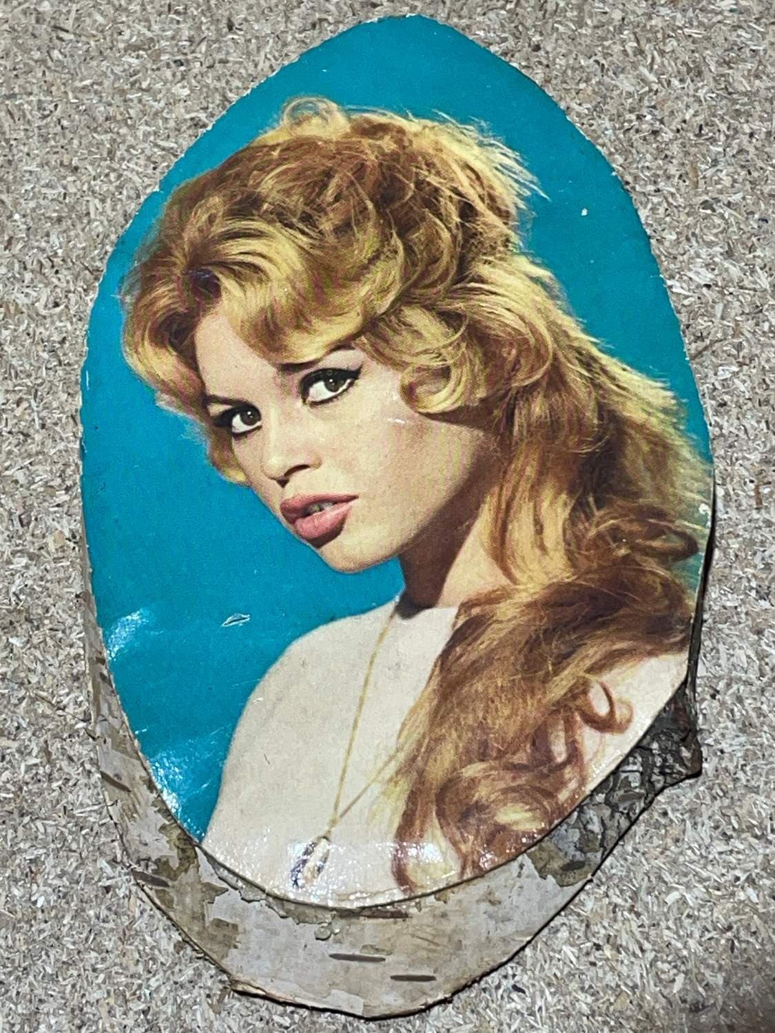 Birgitte Bardot liten väggtavla 50 tal