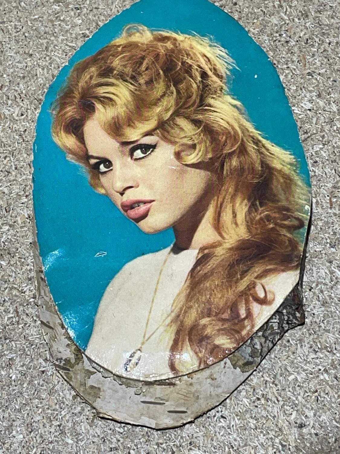 Birgitte Bardot liten väggtavla 50 tal