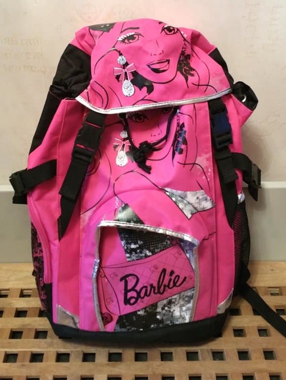 Underbar Rosa / Svart Barbie Ryggsäck Väska Friluftsryggsäck Skolväska