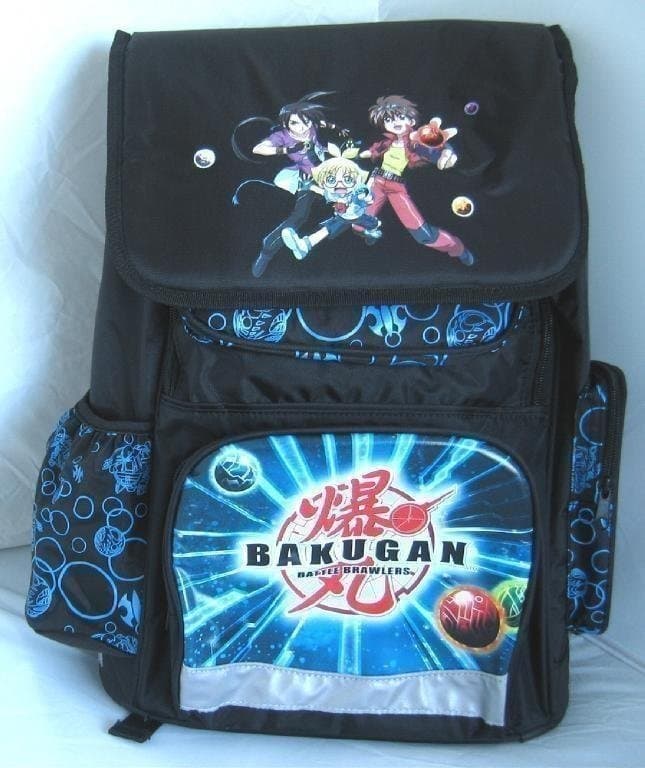 Stor Bakugan Ryggsäck Blå/Svart Battle Brawlers + Sportbag