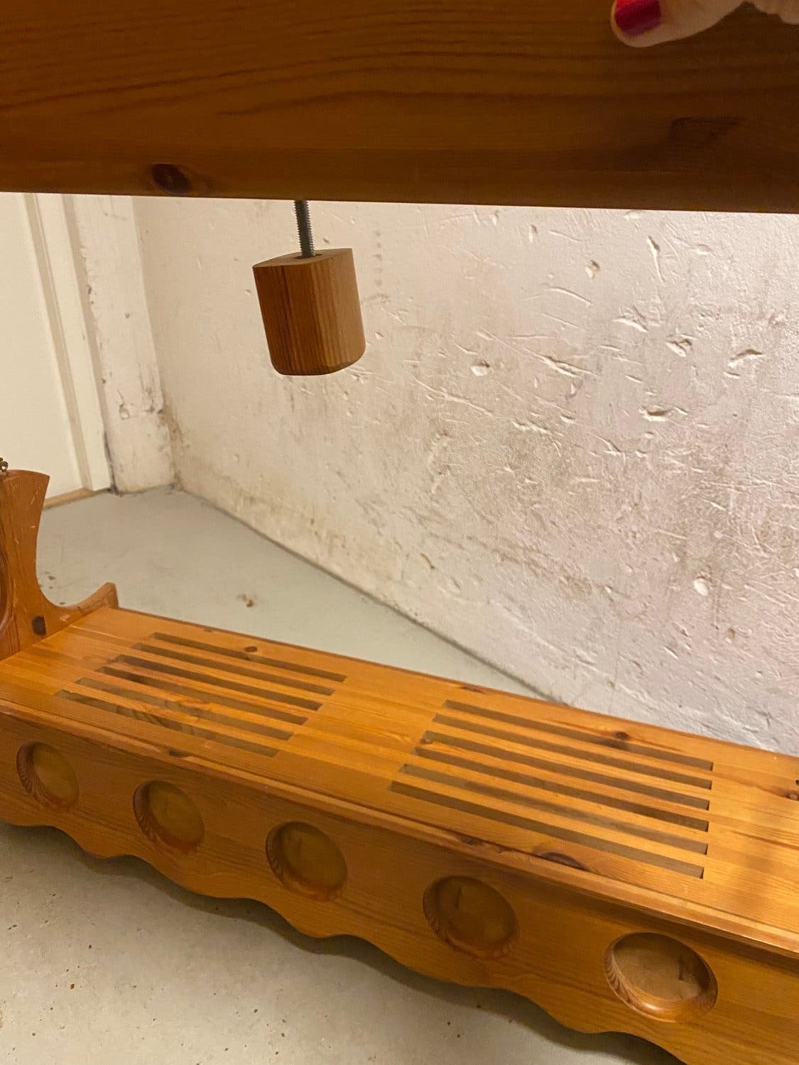 Stor taklampa köks lampa furu furuträ