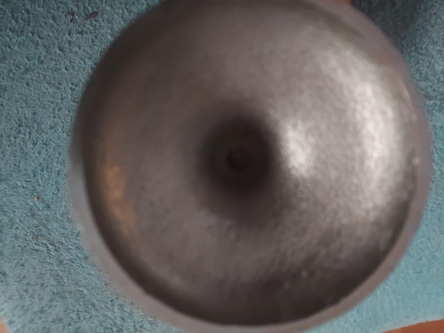 Ljusstake Silvrig Metall Höjd ca 20,5 cm