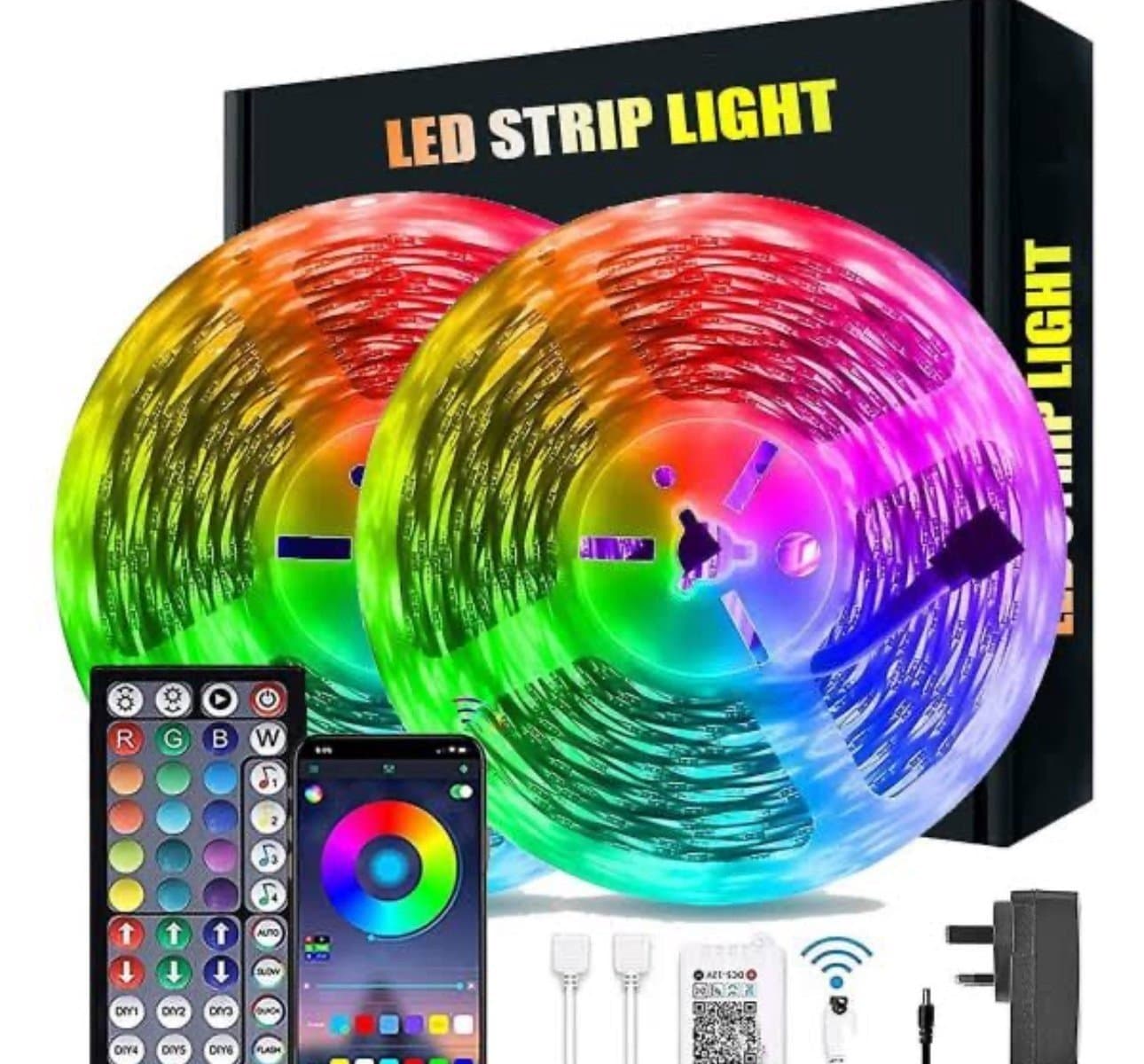 Vattentät app styrt Komplett kit 15m led slinga som styrs via Wi-Fi