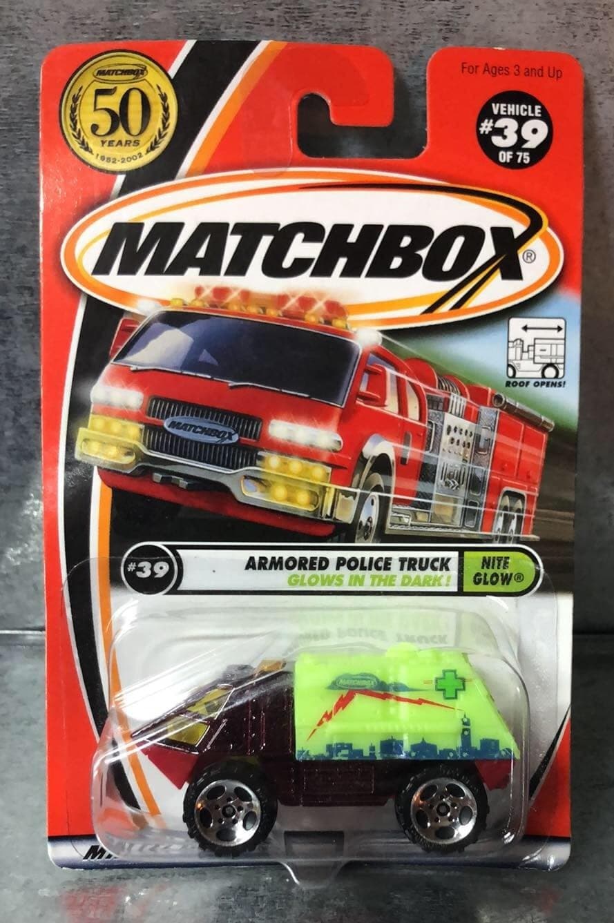 Matchbox 50 Years Nite Glow Armored Police Truck 1:64