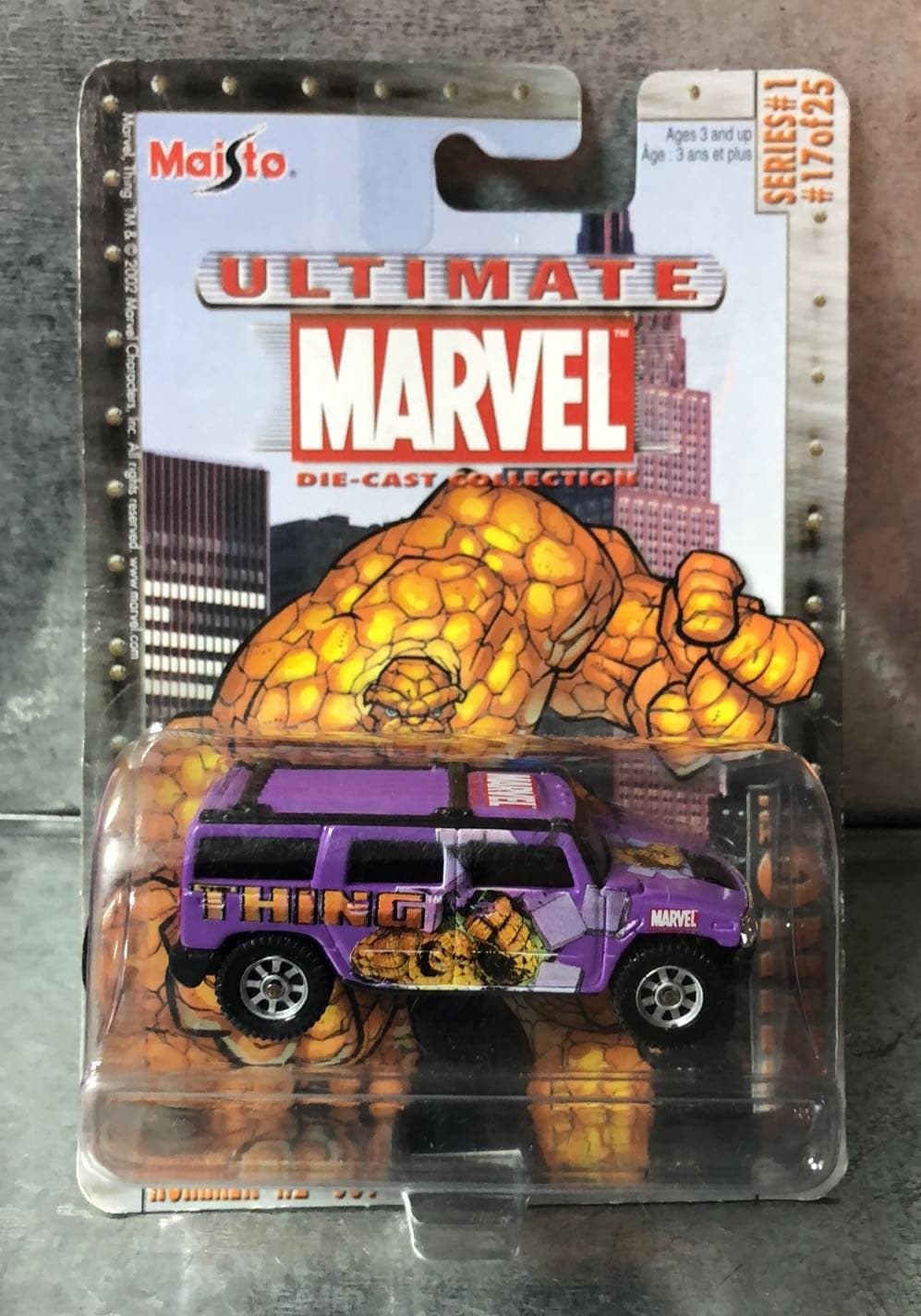Maisto Ultimate Marvel Die-Cast Collection Hummer H2 SUV The THING 1:64