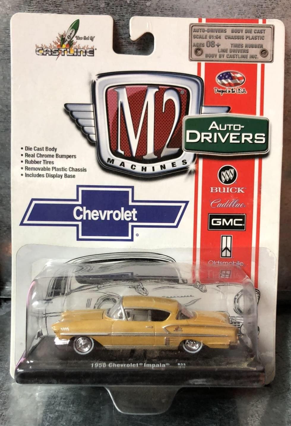Castline M2 Machines Auto-Drivers 1958 Chevrolet Impala R33 1:64
