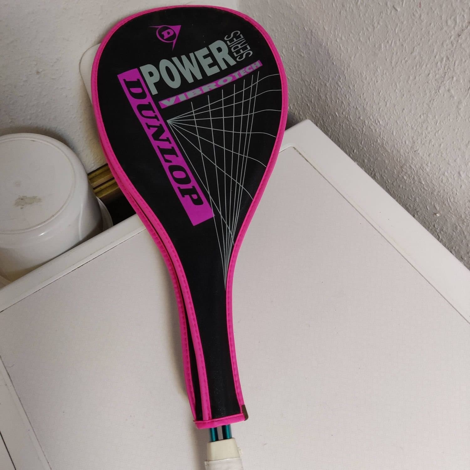 DUNLOP Power Drive Vibrotech racket squash squashracket m fodral