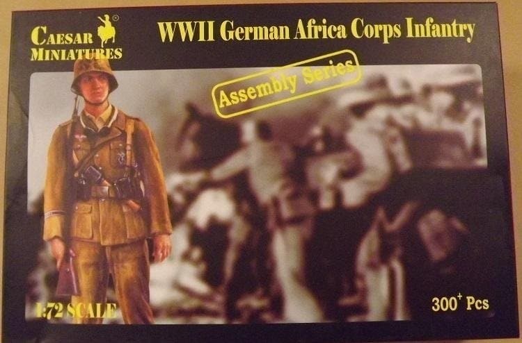WWII GERMAN AFRIKA CORPS OBS 16st MULTIPOSE FIGURES!! Caesar 1/72 OÖPPNAD