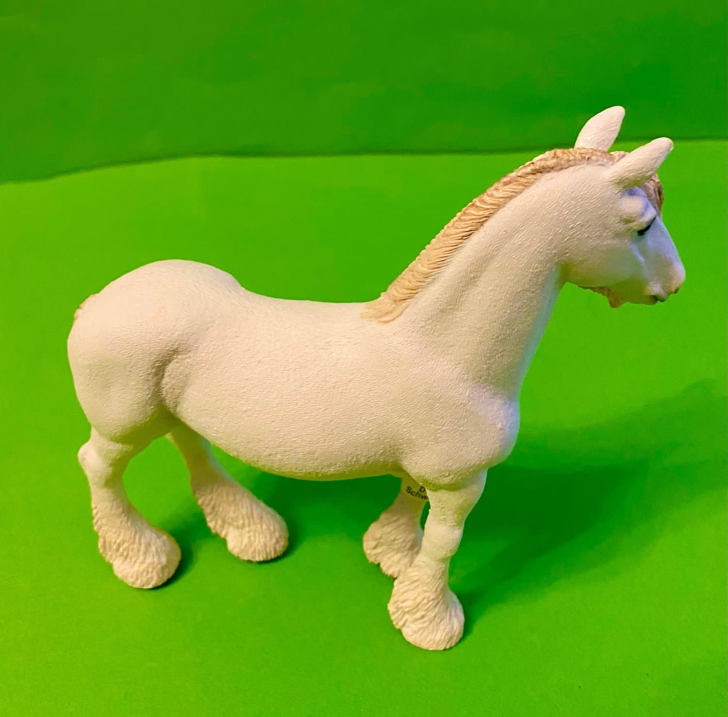 Schleich Häst Vit nummer 13735 Ny med etikett - Shire Stute 2012