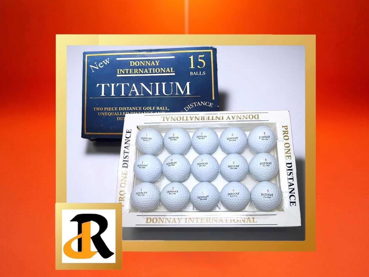 Donnay International Titanium Golfbollar - 15 st