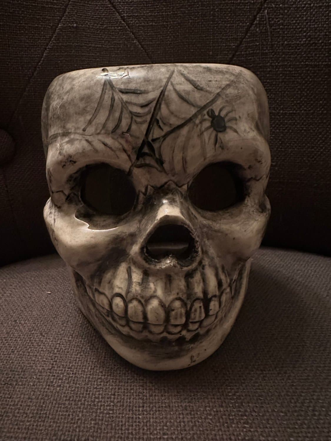 Doftkrus värmeljus hållare dödskalle