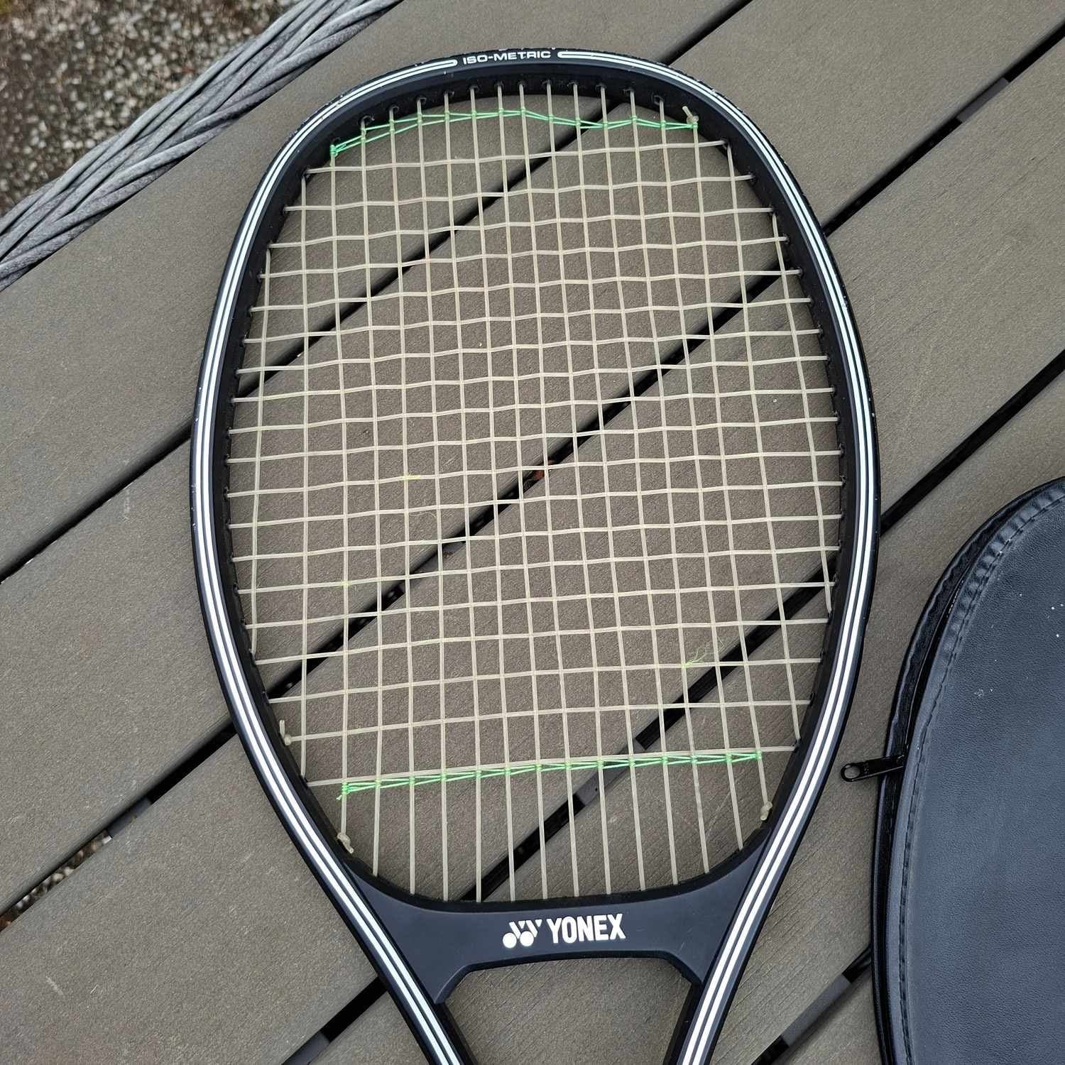 Vintage YONEX REXKING R-4 ISO-METRIC Tennisracket m fodral Made In Japan