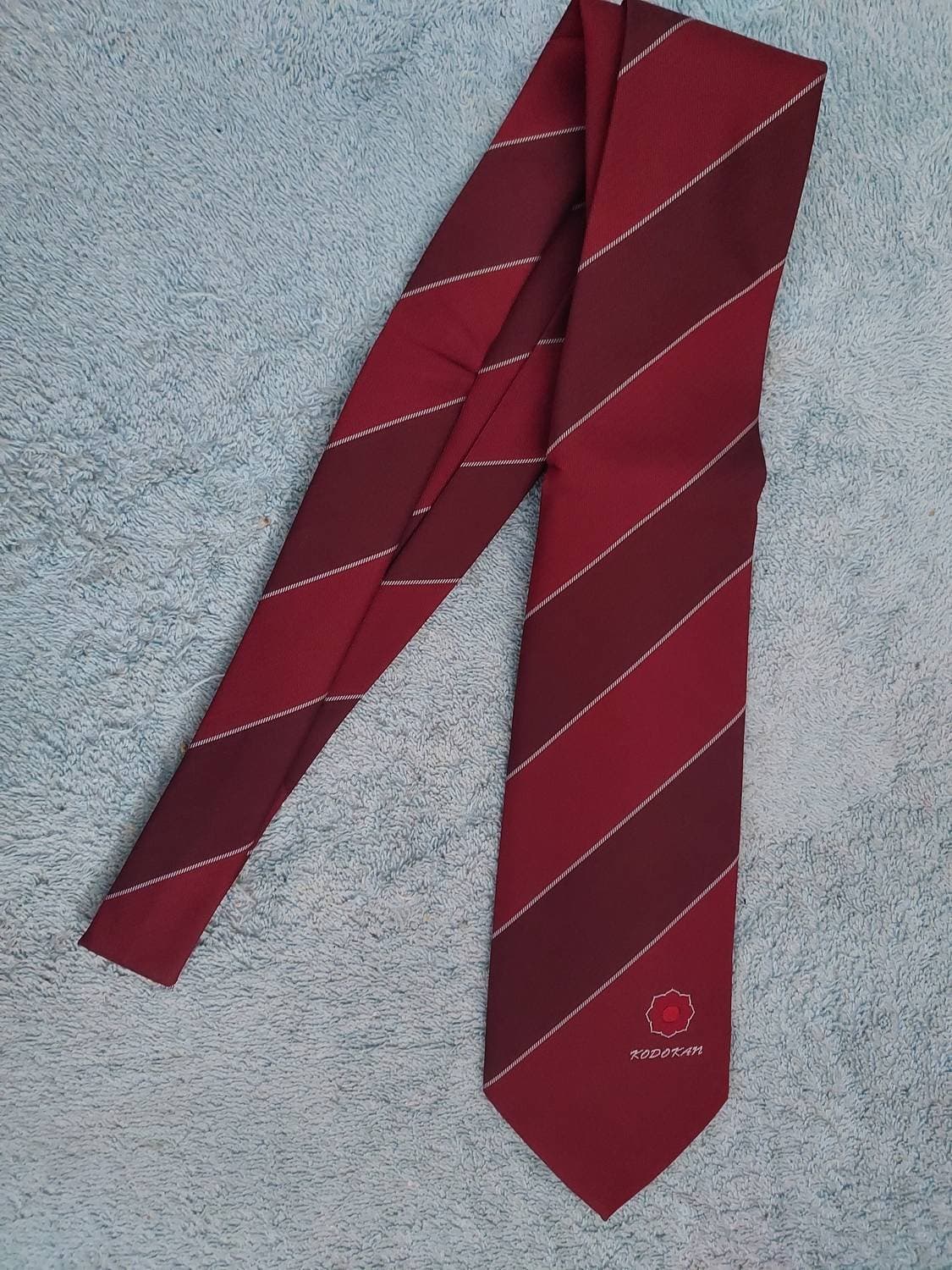 Slips 80 -tal CAFLOR 100 % Puro Seto Röd Längd 142 cm Bredd 9 cm