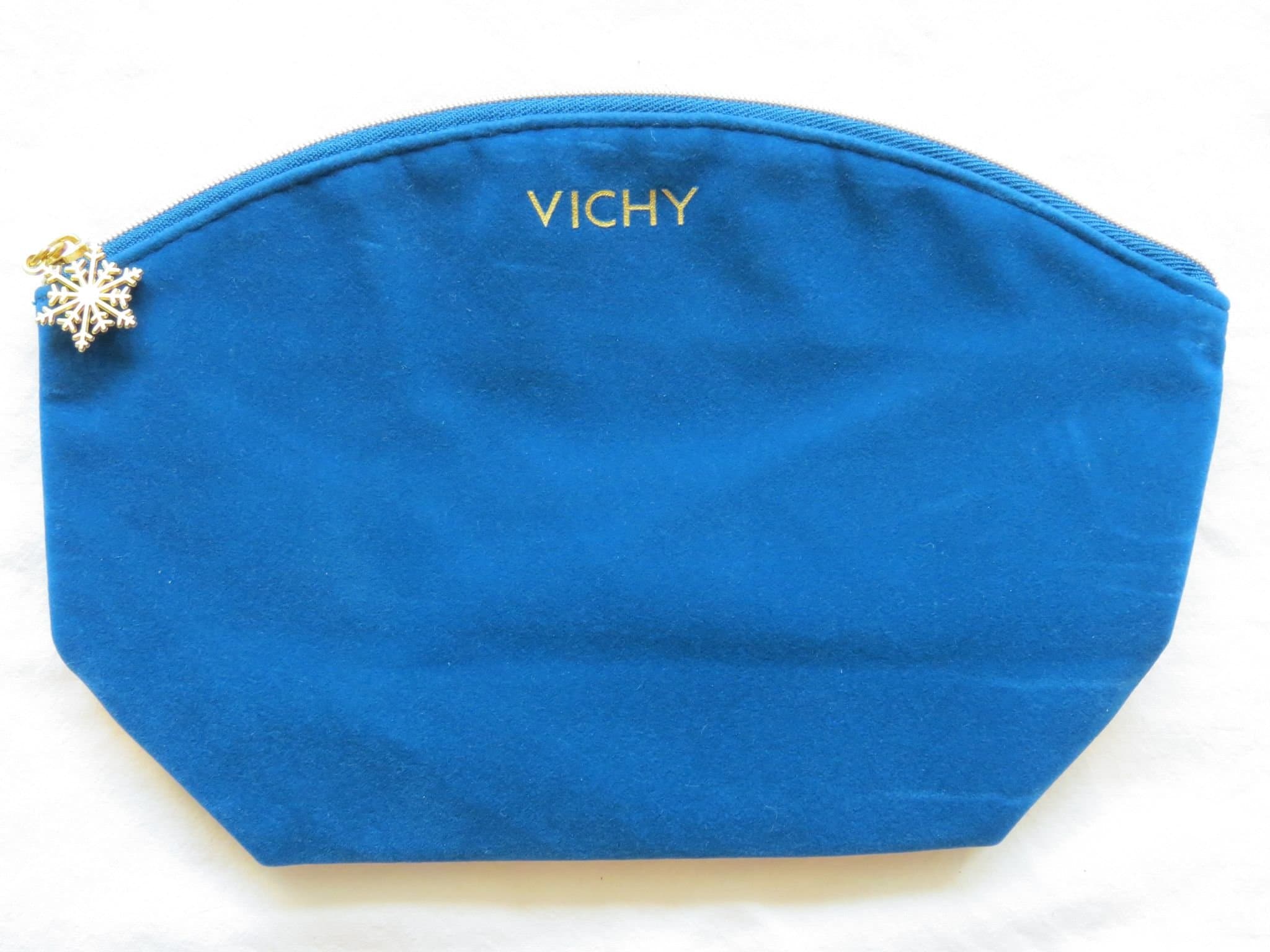 Blå Vichy necessär med snöflinga