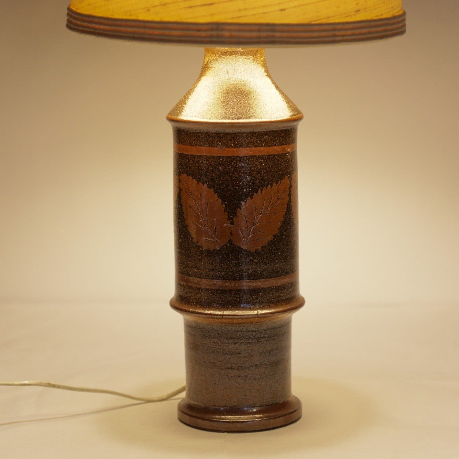 Bordslampa, stengods, EGO Ateljé, Bruno Karlsson, 70-tal.