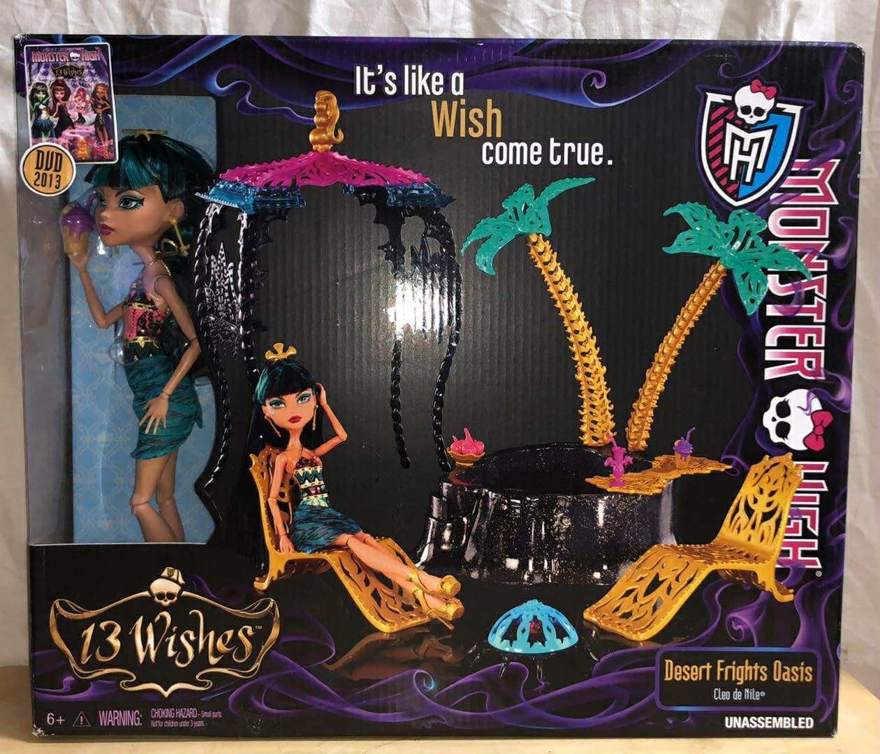 Monster High Desert Fright Oasis med Cleo de Nile 2013 i obruten förpackning
