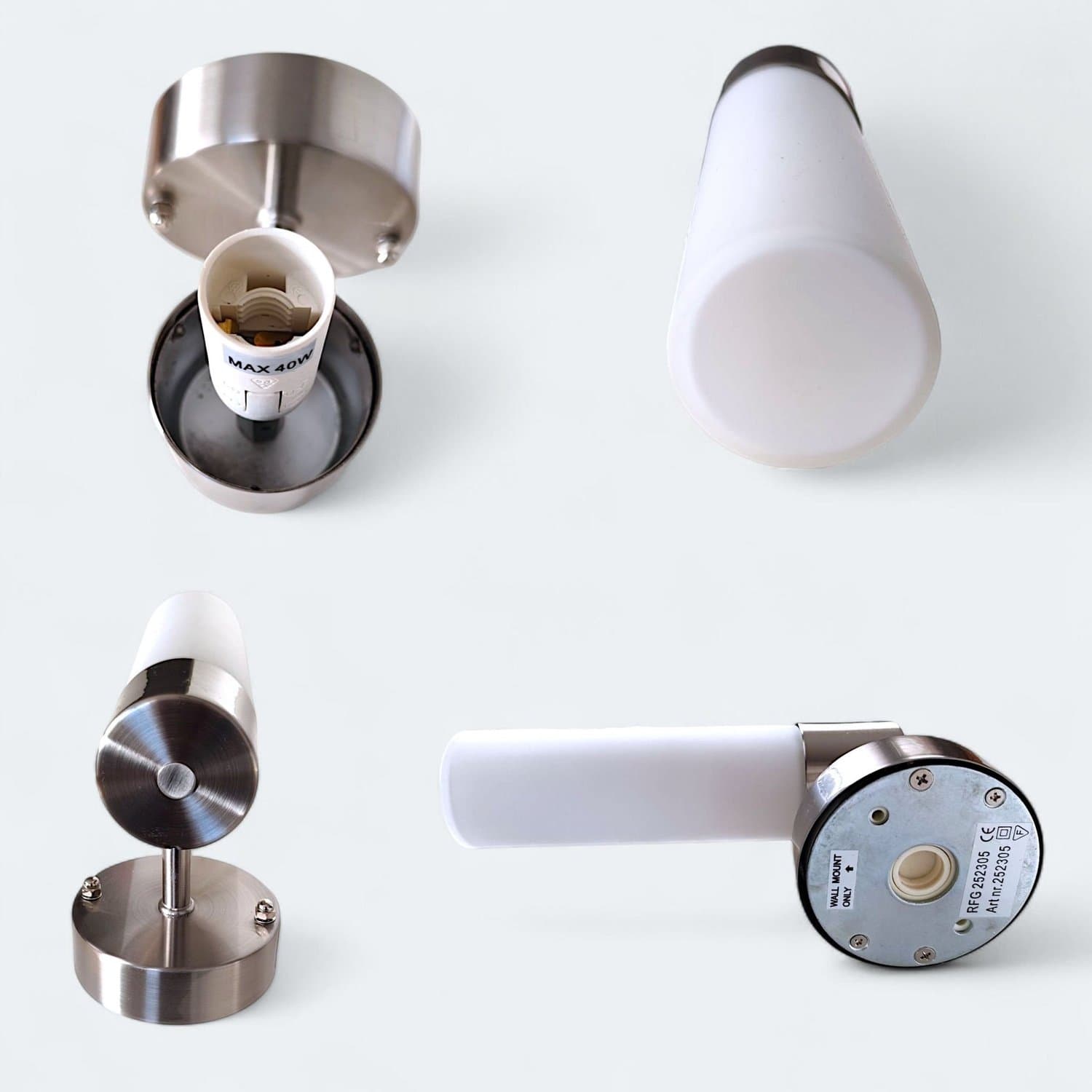 2 st oanvända vägglampor av märket Rydéns, modell Aqua Satin.