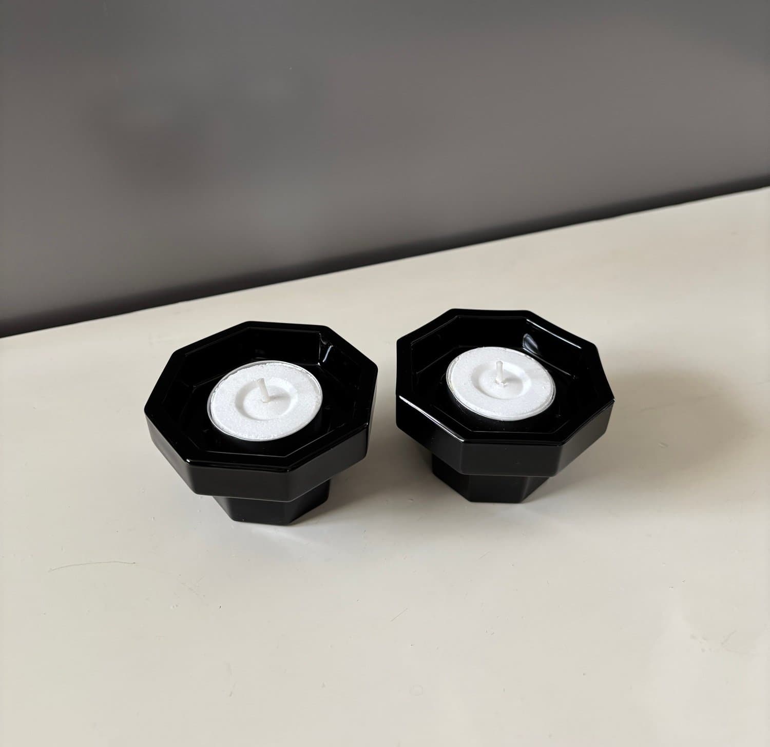 2 st Arcoroc Octime värmeljushållare och ljusstakar