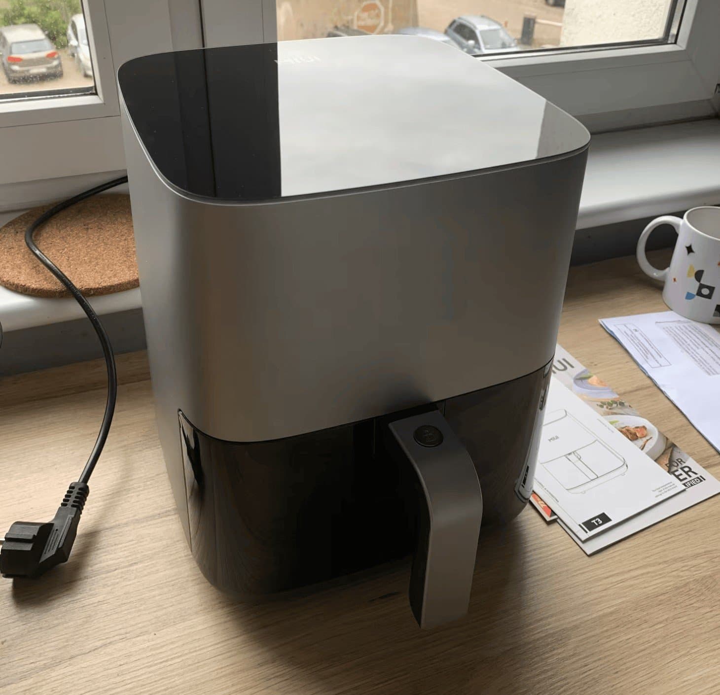 5L smart airfryer med touchkontroll, non-stick korg och fönster, hög kvalitet