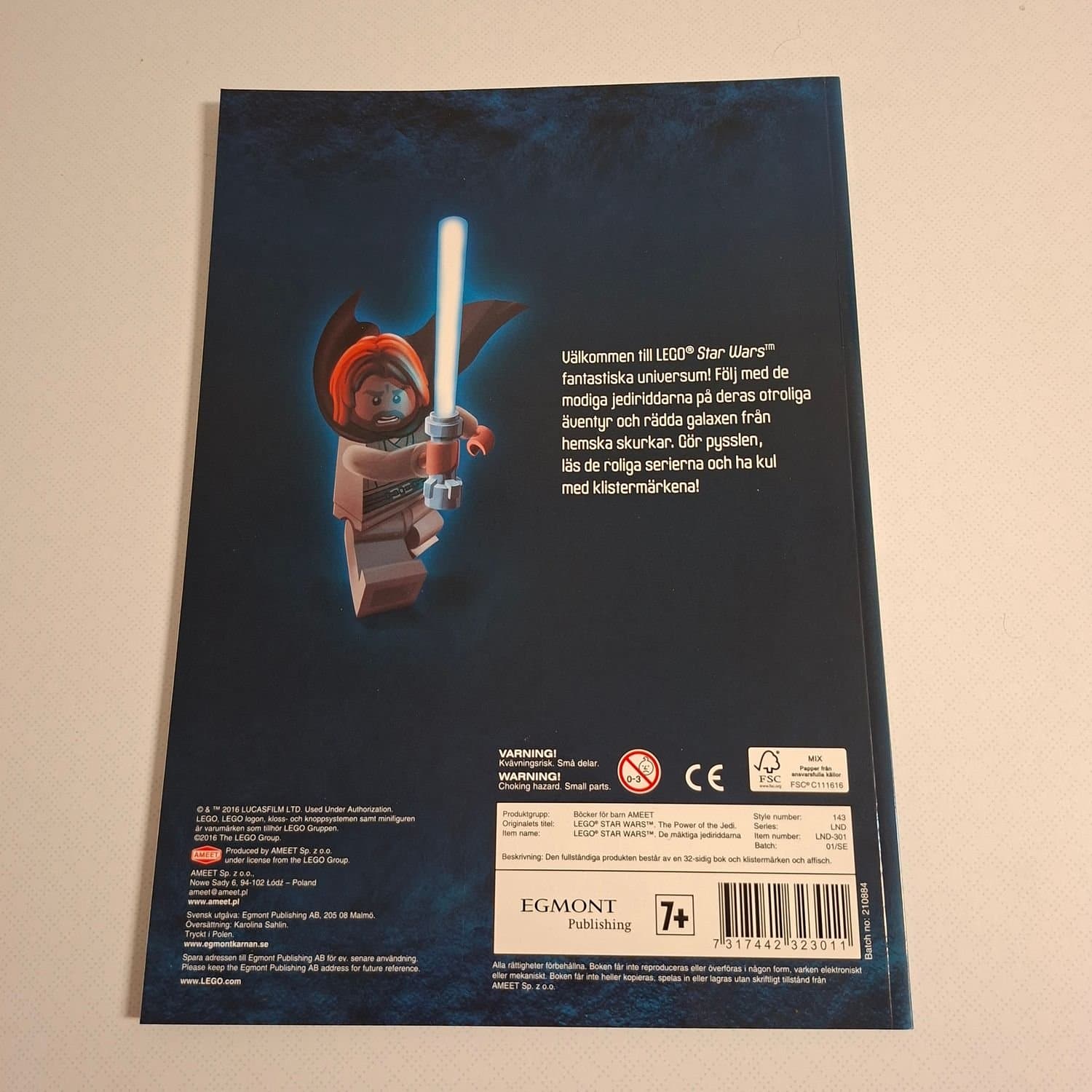 LEGO Star Wars De mäktiga Jediriddarna m klistermärken plansch pyssel mm 2016