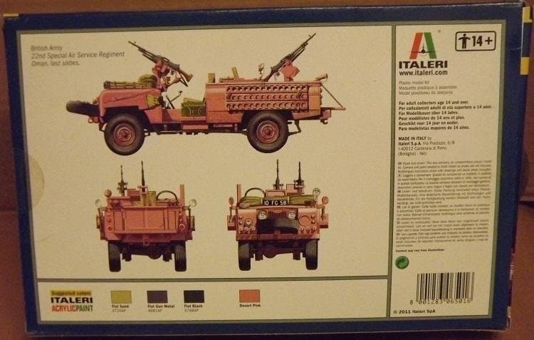 SAS RECON VEHICLE PINK PANTHER Italeri 1/35 OÖPPNAD