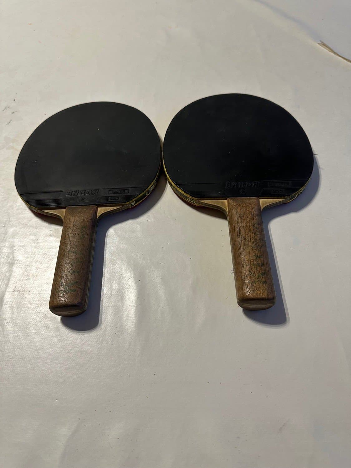 Två Vintage Table Tennis Racket Bordtennisracketar - Banda J.O. Waldner Sweden