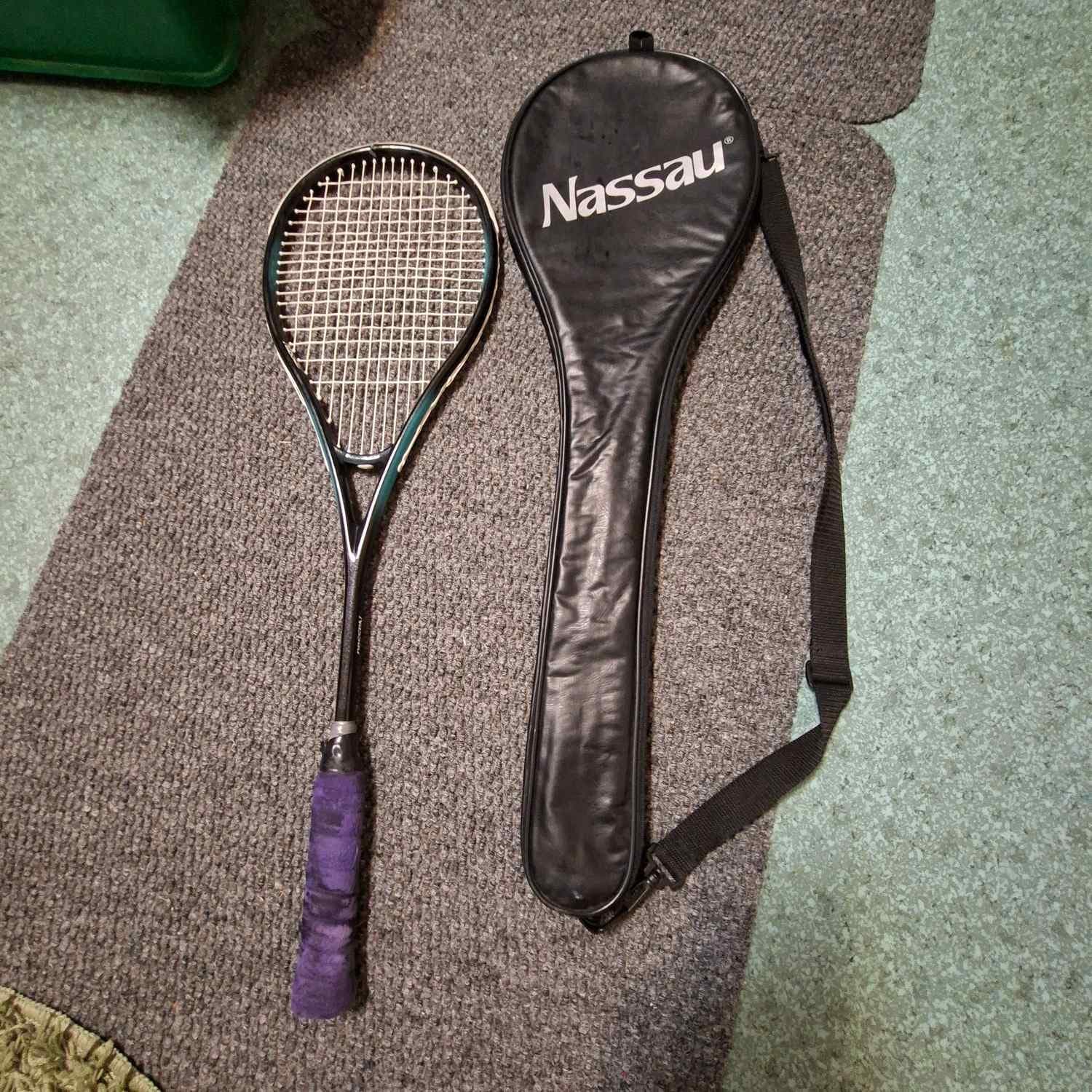 NASSAU Ceramic racket squash squashracket m fodral