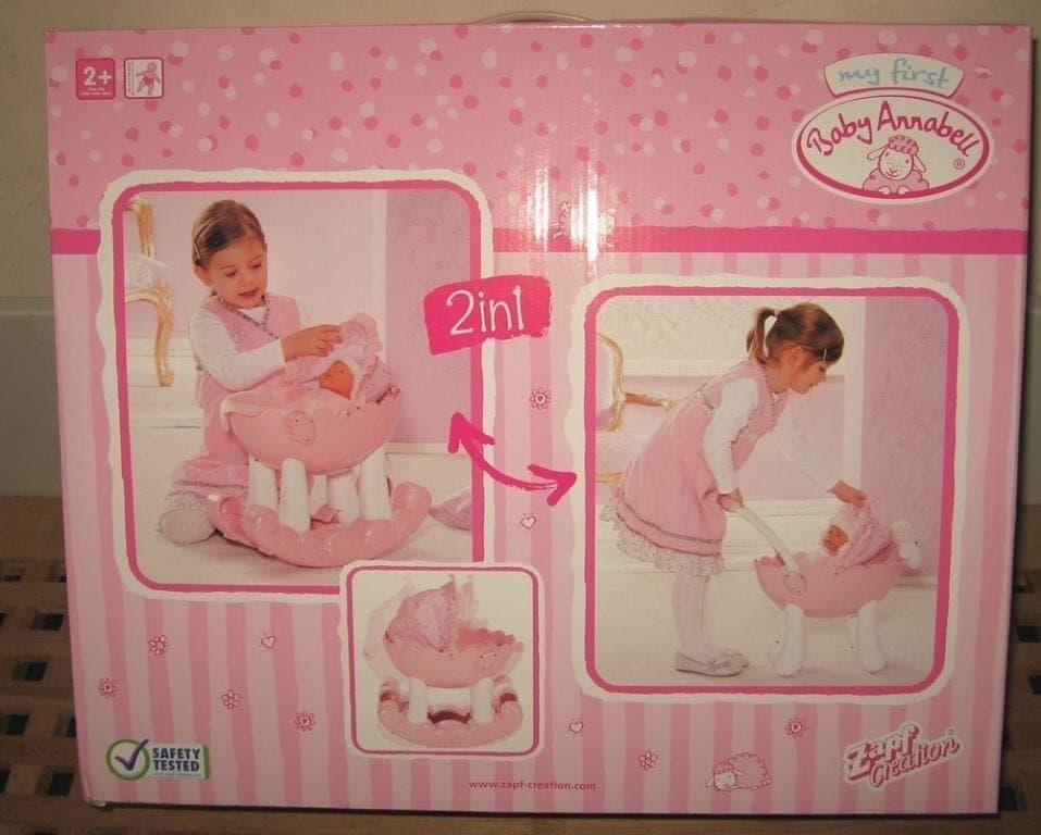 Baby Annabell 2in1 Dockvagn & Docksängsvagga till docka Säng