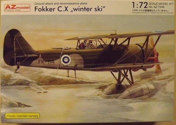 Fokker C.X "Winter Ski" AZmodels 1/72 OÖPPNAD