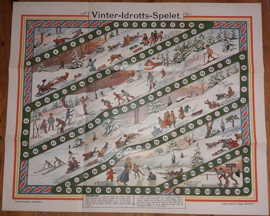 WINTER-IDROTTS-SPELET (1902 ca) Adolf Johnsons förlag
