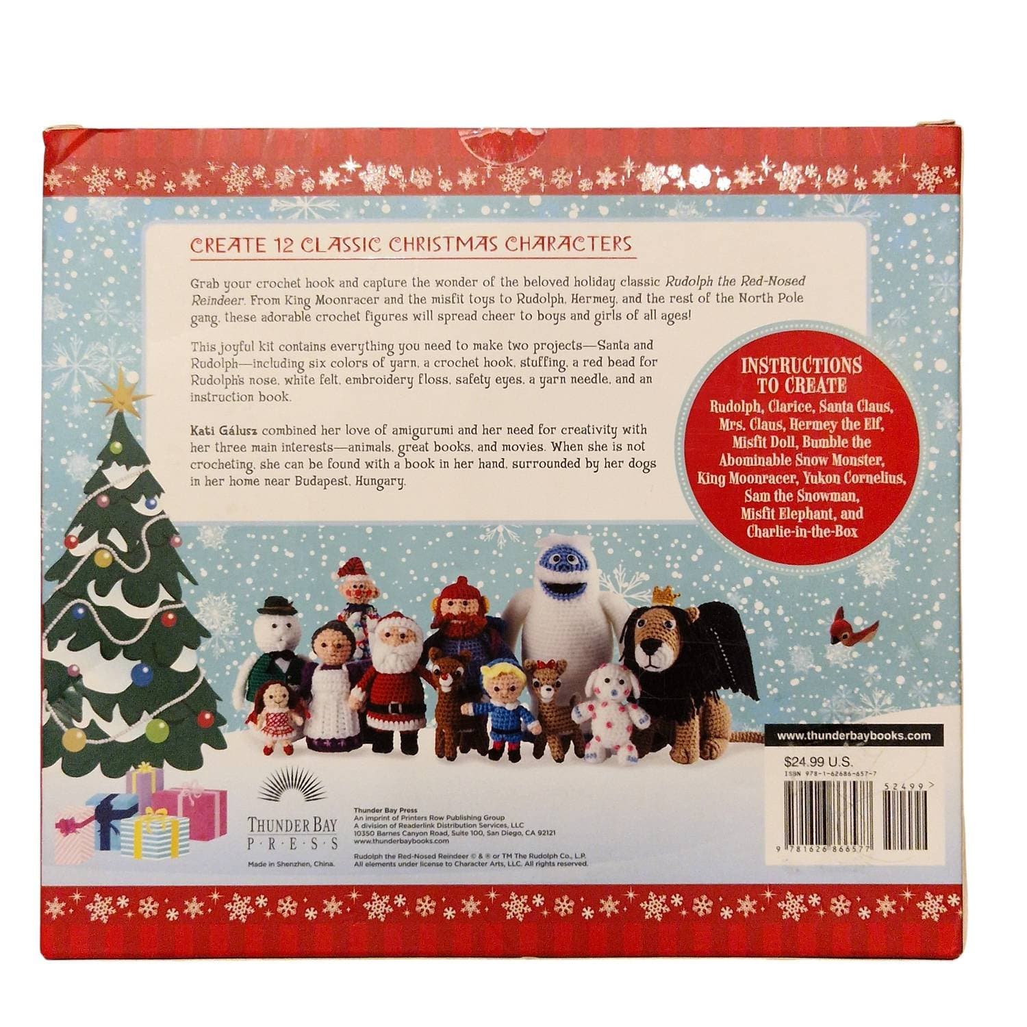 Rudolph The Red Nosed Reindeer Crochet Kit Thunder Bay Press 2019 Sealed