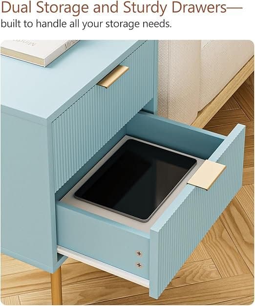 Sängbord med två lådor