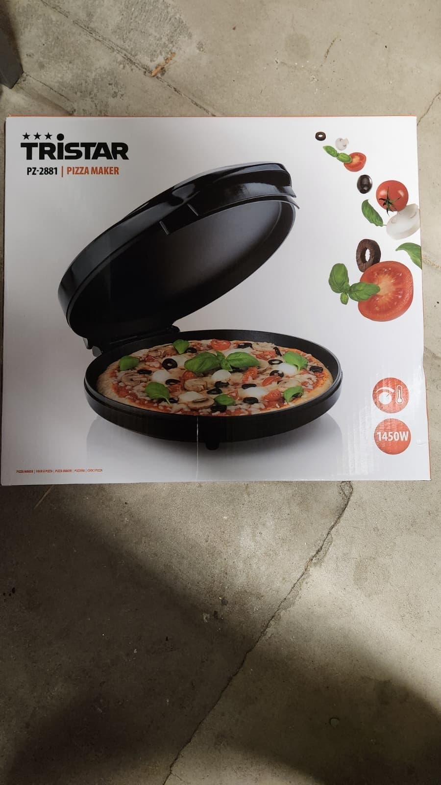 Tristar PZ-2881 Pizzamaskin – 1450W, Ø ca 30 cm