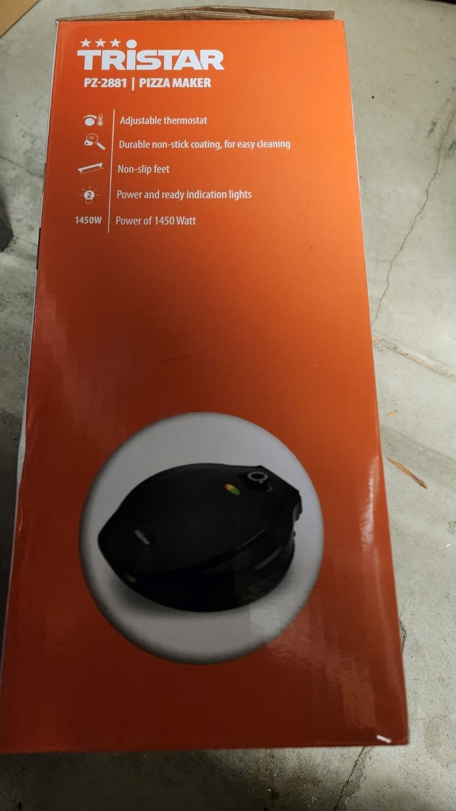Tristar PZ-2881 Pizzamaskin – 1450W, Ø ca 30 cm