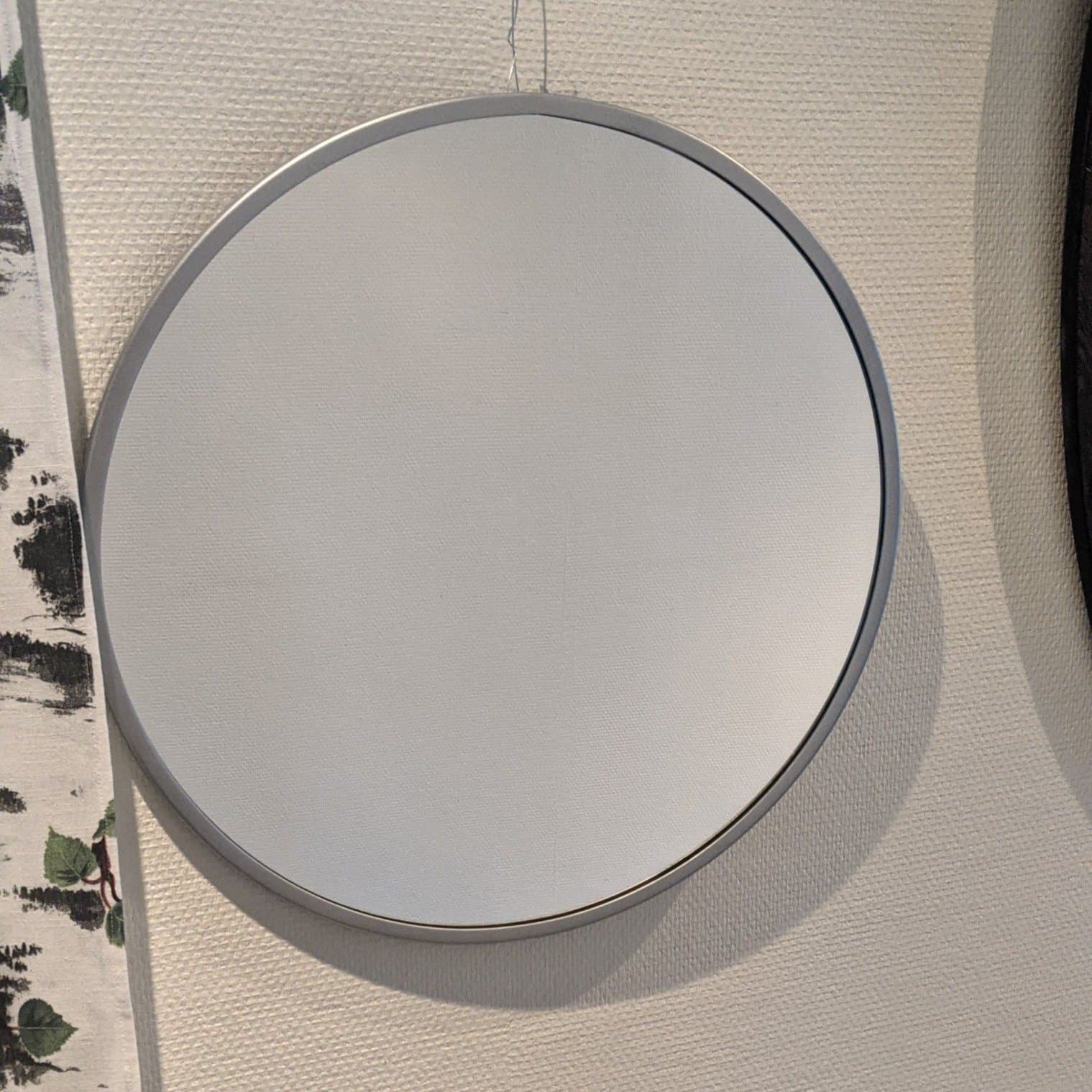 Spegel rund 50 mm silver